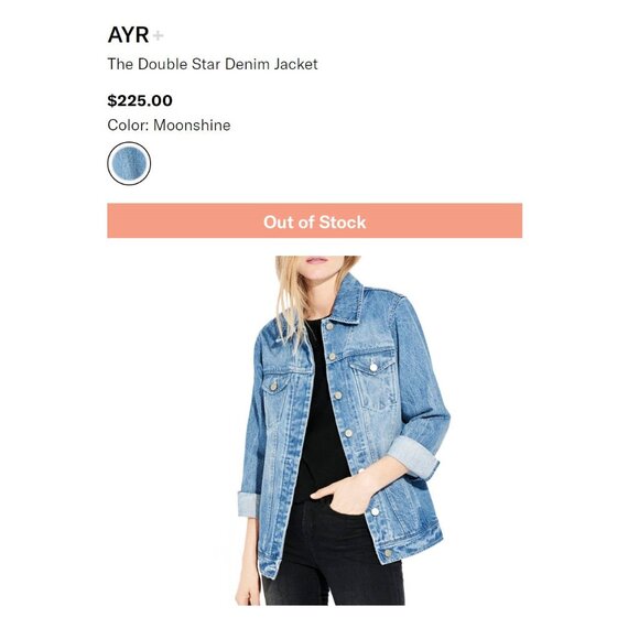 AYR Double Star Jean Jacket - NEW - Picture 4 of 7